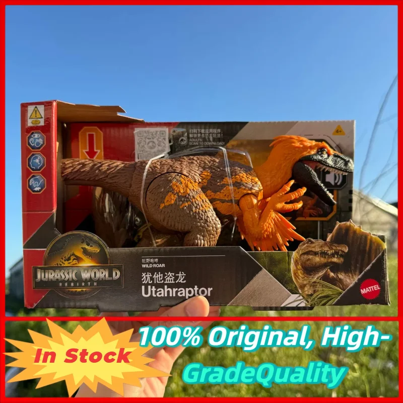

В наличии: Mattel Jurassic World 4 Reborn Movie Sound Attack Utahraptor, модель динозавра, детская игрушка JGC80, подарок для мальчиков