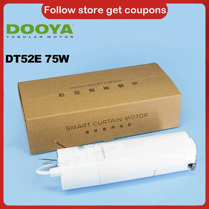 

Электрический мотор для штор Dooya DT52E 75 Вт RF433 с дистанционным управлением, двигатель открытия/закрытия, автоматизация умного дома, специальный двигатель для проекта, 220 В