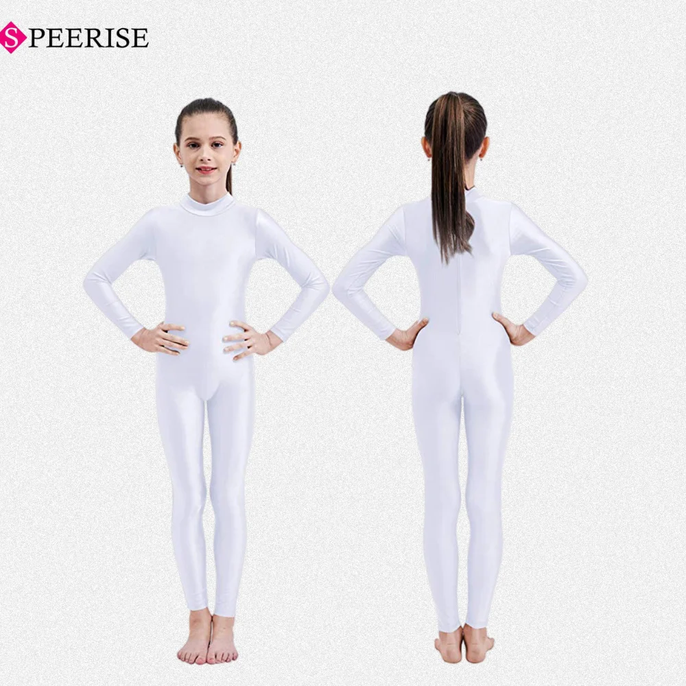 أطفال عالية الرقبة طويلة الأكمام يوتار الباليه Dancewear الجمباز بذلة لأداء مرحلة ارتداء زي الهالوين التأثيري #4