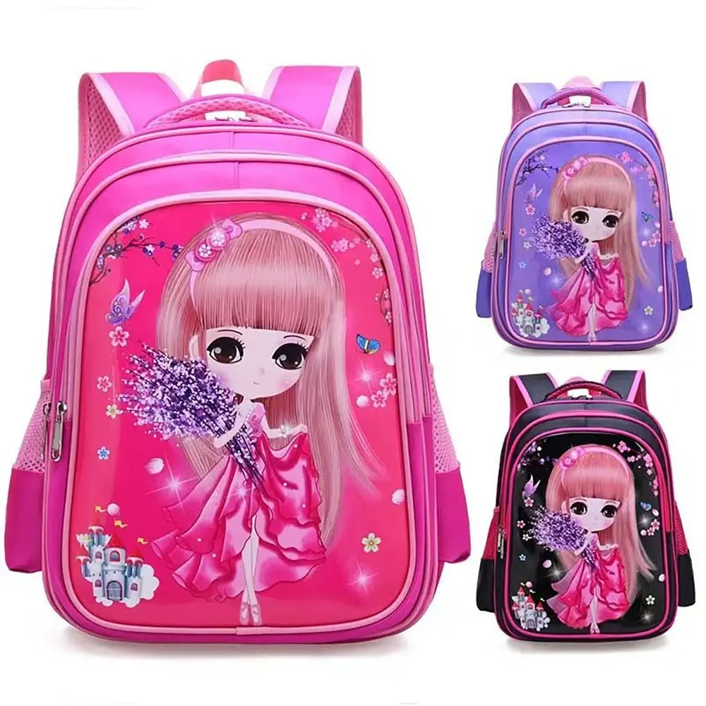

Cute Large Capacity Schoolbag Washable Breathable Back Pad Shoulders Bag Cartoon Waterproof Versatile Backpack Student