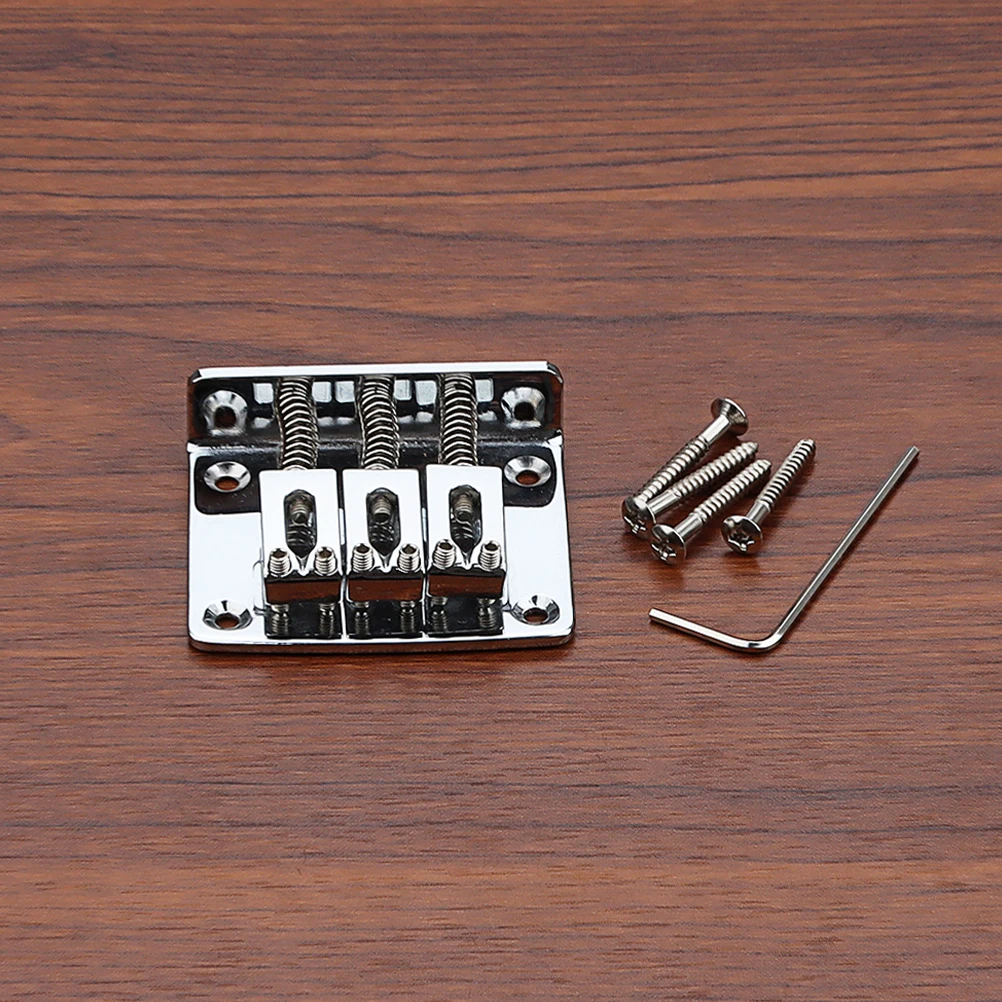 

1Set Metal Guitar Bridge Saddle Stainless Steel Durable Replacement Tailpiece Parts for Electric Guitar Bridge
