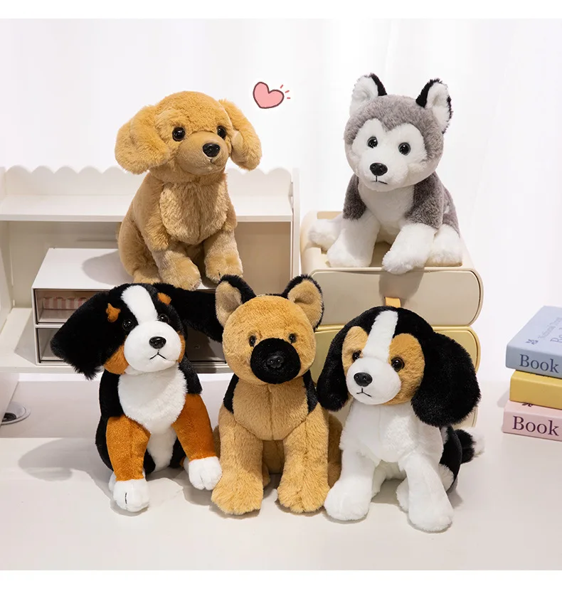 

Simulated animal Husky Dog Shepherd plush toy Beagle Bernese Mountain doll Little Golden Retriever