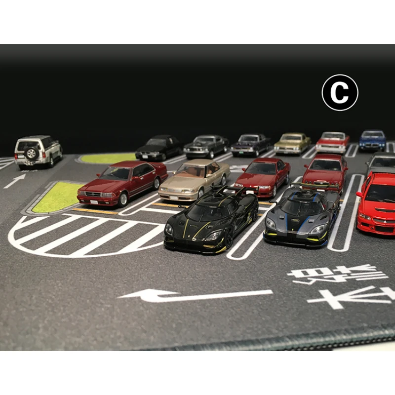 1:64 scala 90 x40cm tappetino per scena auto accessorio per scena stradale tappetino per parcheggio per Display giocattolo per veicoli pressofusi tappetino per Mouse mostra regali