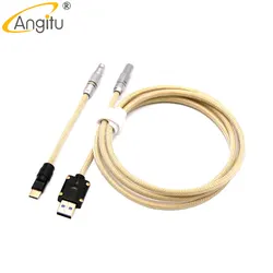 Angitu Customized Keyboard USB to TYPE C/Mini/Micro Cable Metal Plug With 0B Aviator- Black White with free Cable Bite