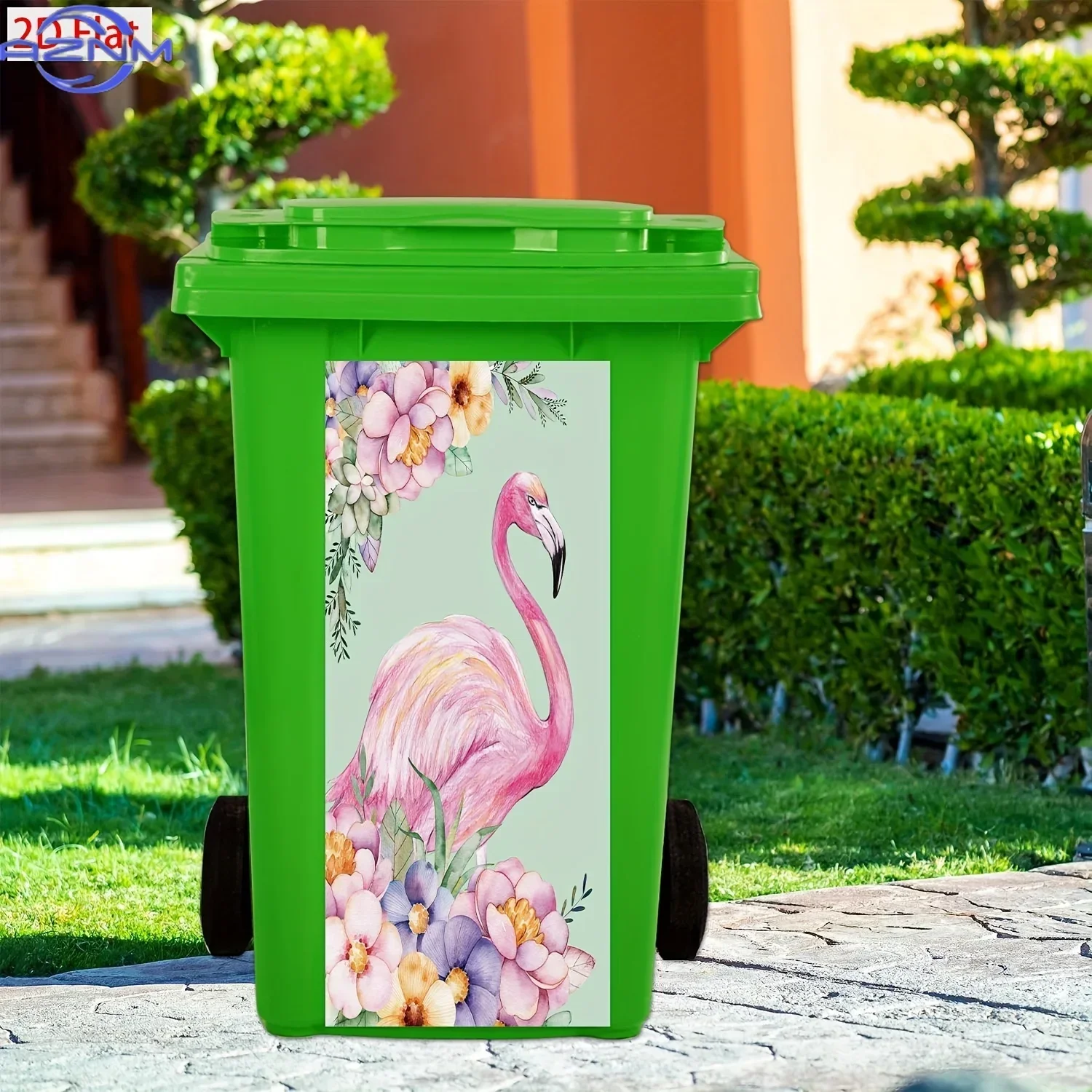 Waterproof Self-Adhesive Bin Sticker 2D Printed Removable Trash Can Decal Indoor Makeover