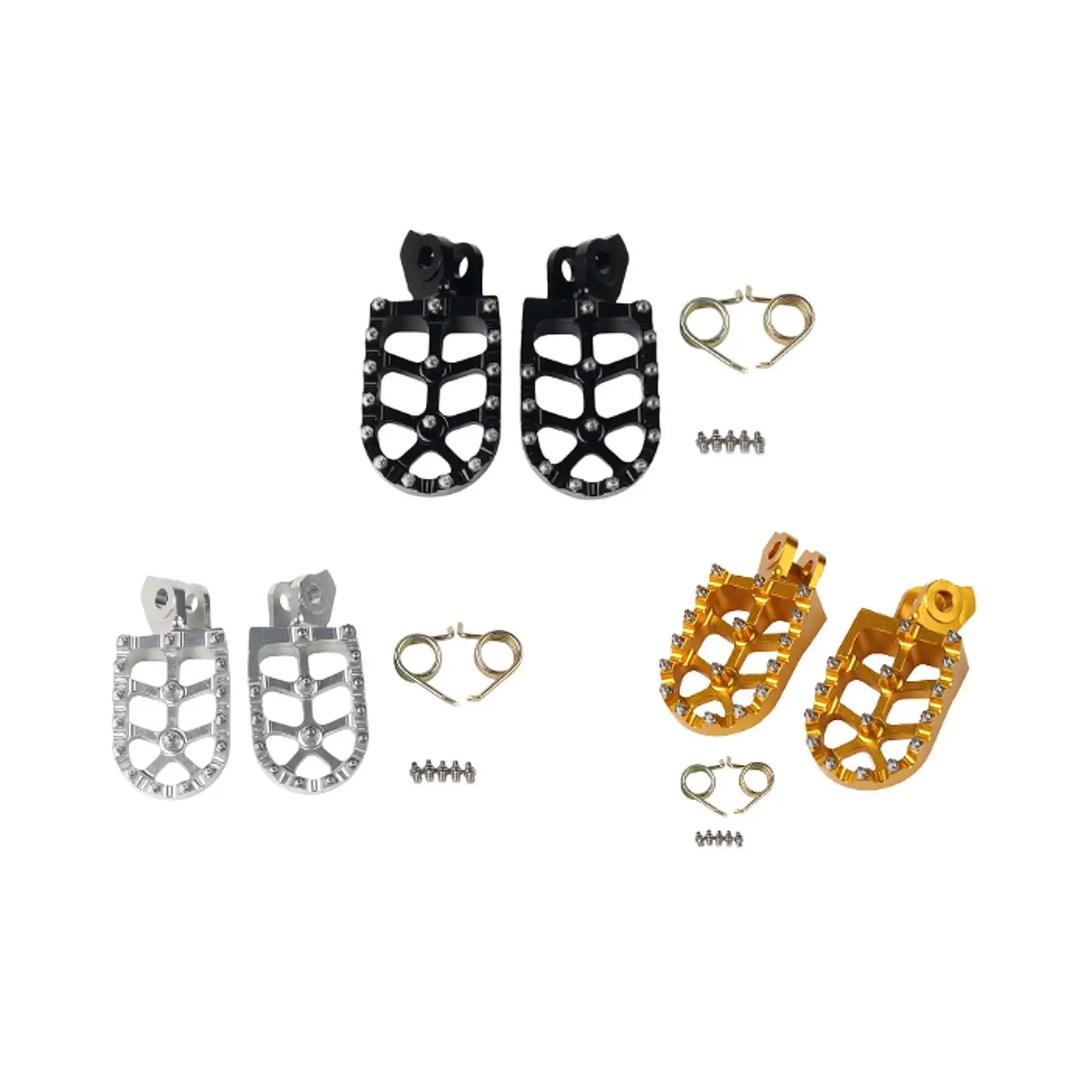 

Motorcycle Foot Pegs Motorbike Footrests Pedals Assembly with Screws Accessories Professional Footpeg for Tenere XT660R