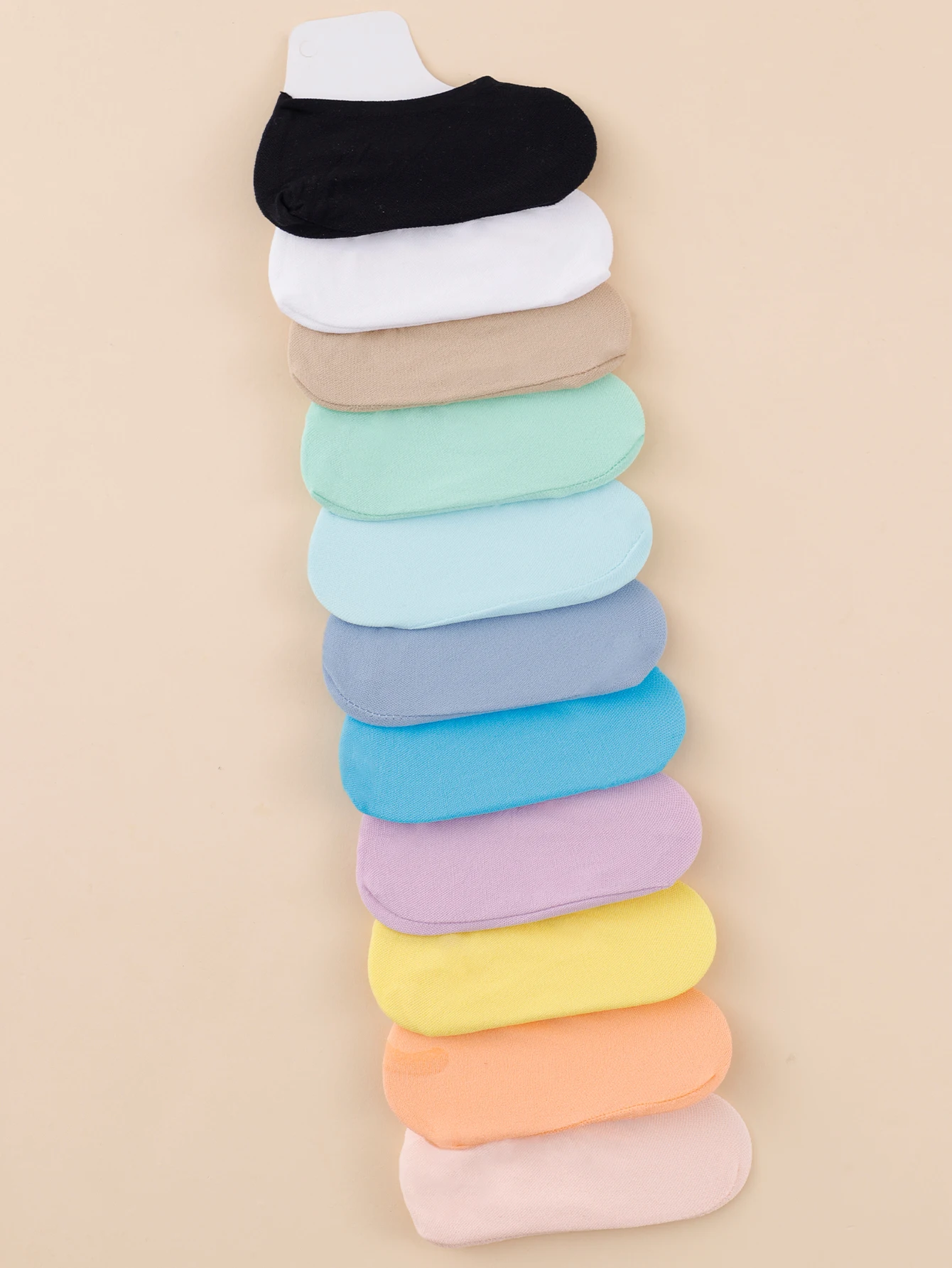 1/5/10/15/20 Pairs Women Random Solid No Show Socks Breathable Sweat Absorbent Ins Summer Casual Trendy Comfy Daily Wear view 4