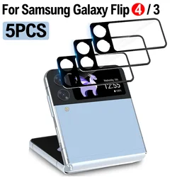 3D Curved Tempered Glass for Samsung Galaxy Z Flip 4 3 Camera Lens Back Cover Screen Protector Glass Film for Galaxy Z Flip4 3