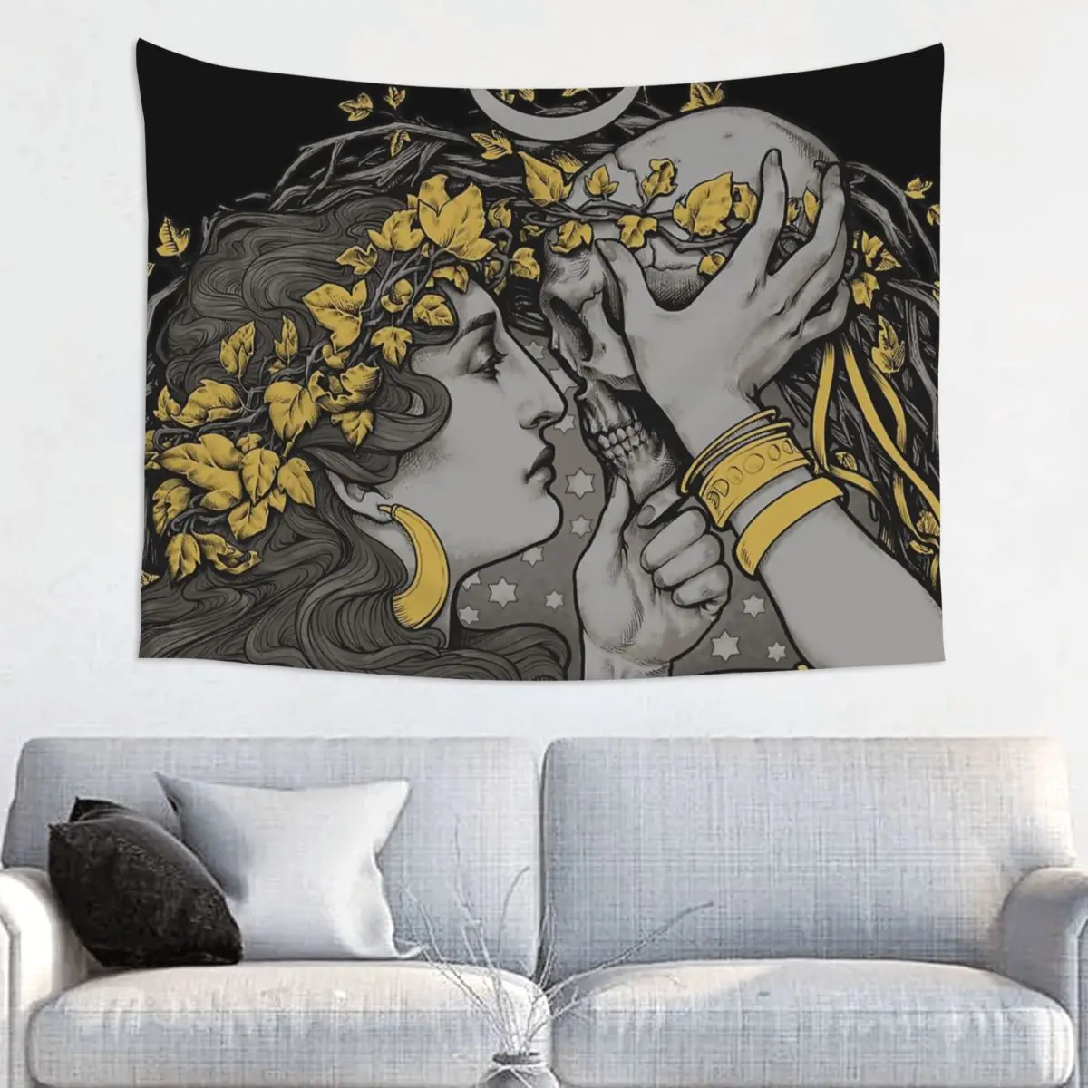 The Witch Tapestry Wall Hanging Print Polyester Tapestries Tarot Occult Magic Fantasy Decoration Room Home Decor Wall Cloth