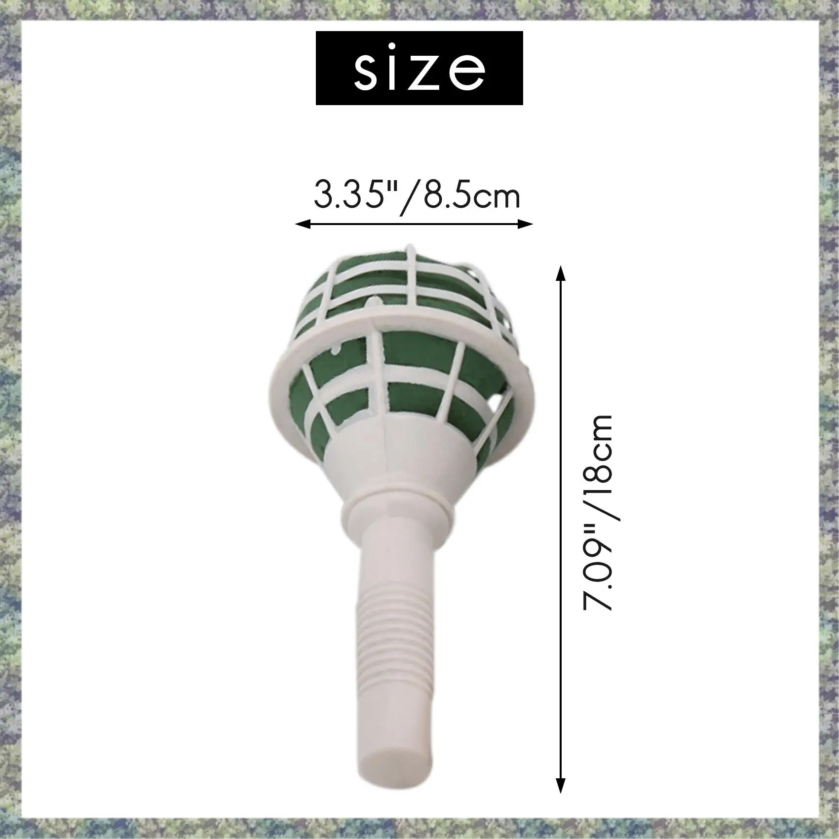 

WON 6 Wedding Bridal Bouquet Holder Handles With 6 White Lace Collar Flower Holders