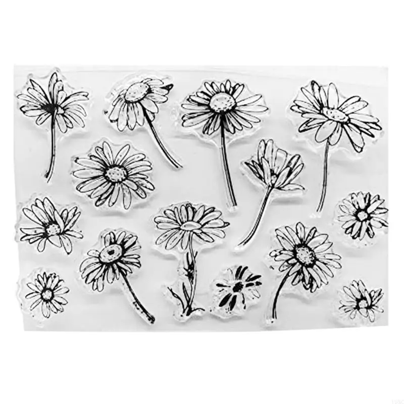 U6XC Flower Silikon Flear Clear Stamp