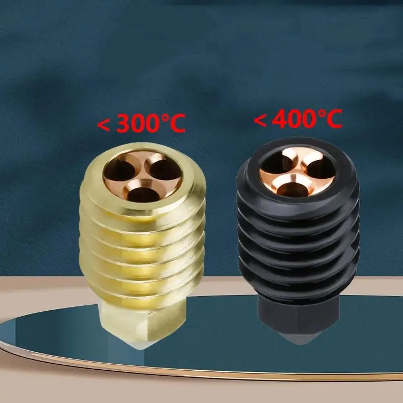 Bambu Lab Replacement Nozzle 1Pcs High Flow CHT Brass Hardened Steel Print Head for X1 P1P 3D Printers