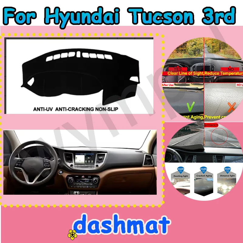 

Car Dashboard Cover For Hyundai Tucson 3rd 2016 2017 2018 Auto Dash Mat
