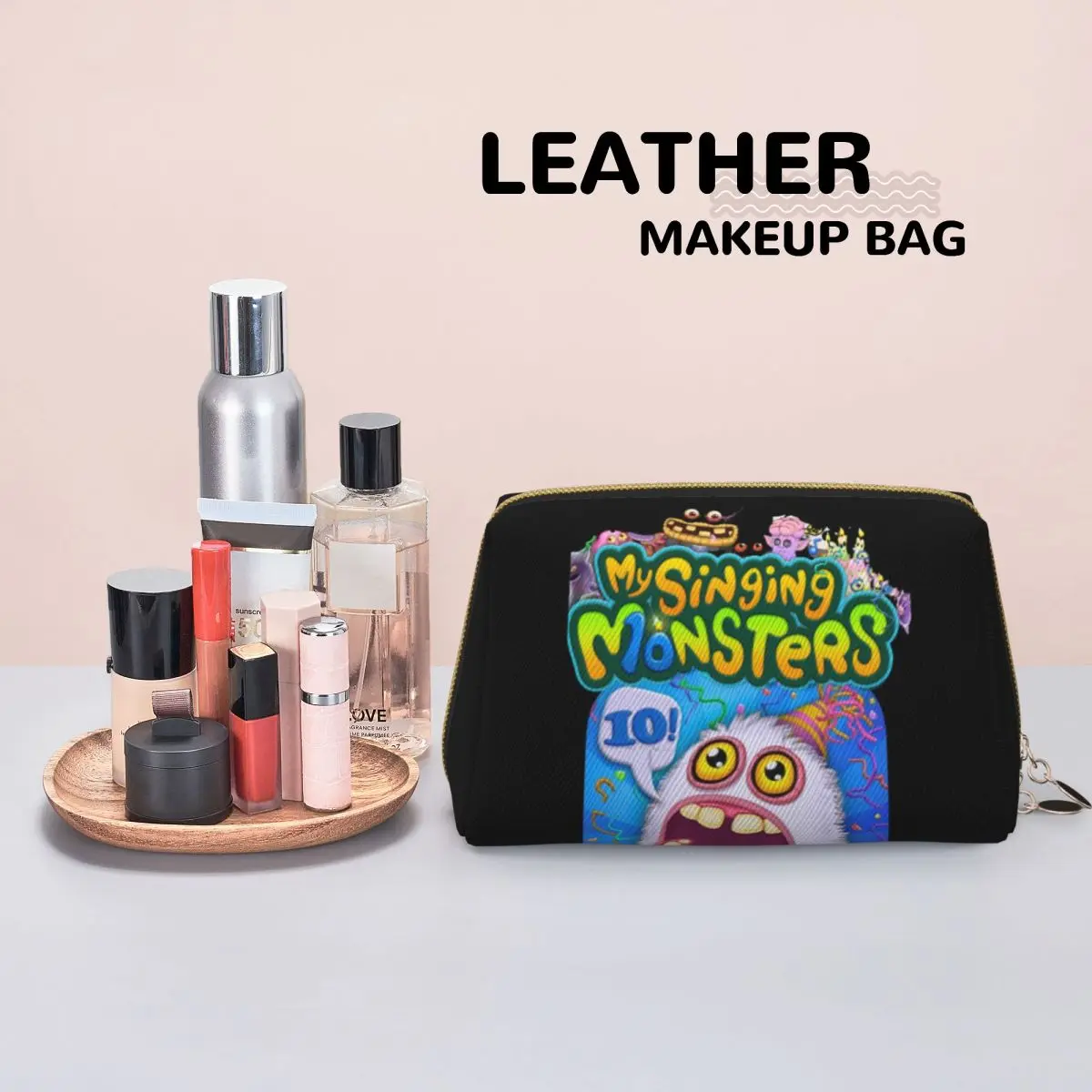 Wubbox My Singing Monsters Women Cosmetic Bags Travel Makeup Organizer Pouch Toiletry Storage Dopp Kit Case