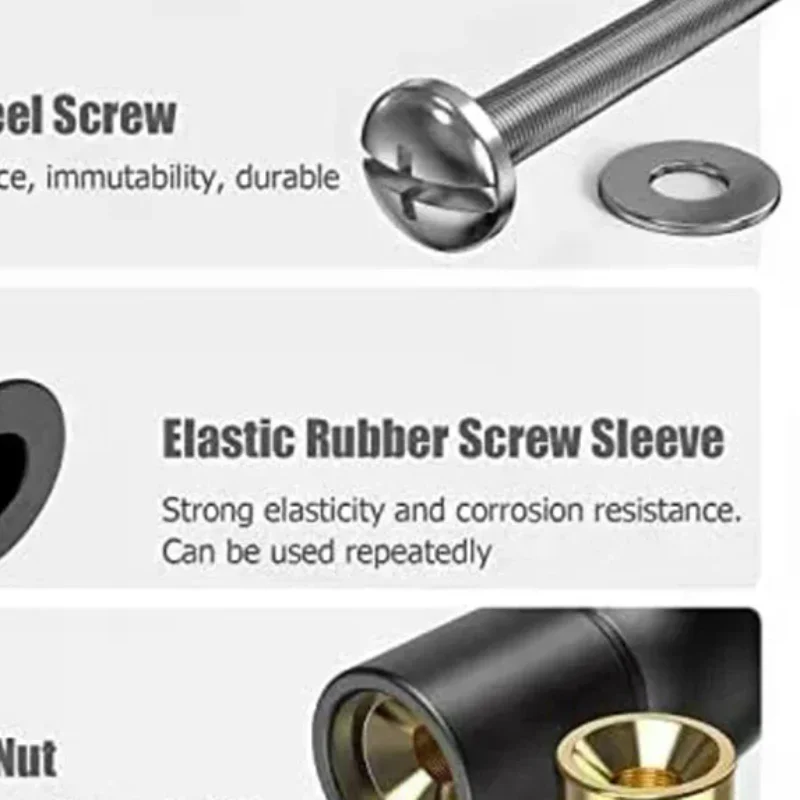 

2Pcs Toilet Seat Hinges Top Fix Hinge Pack Mountings Replacement Release Quick Screws For Toilet Bathroom Furniture Accessories