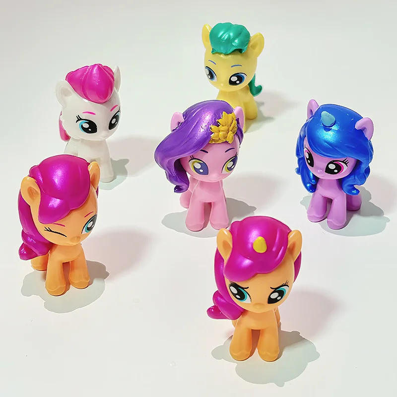 بلدي ليتل المهر Q Posket أنيمي الشكل أكياس أعمى لعب صغيرة لطيف يونيكورن التماثيل صناديق الغموض الأطفال هدية الكريسماس الديكور #2