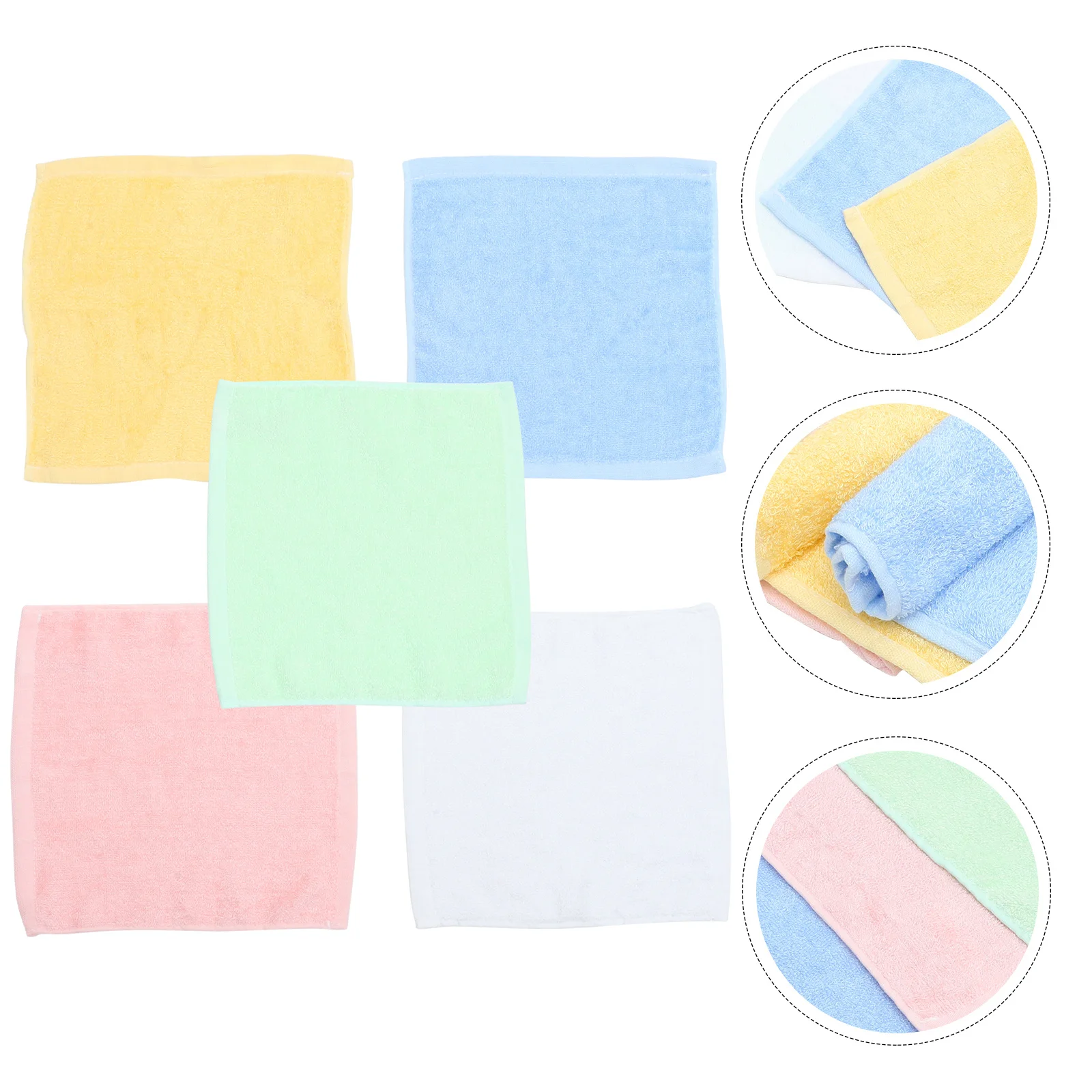 

10pcs Bamboo Fiber Drool Towels Thickened Absorbent Quick Dry For Baby Kids Bath Travel Household Multipurpose Hand Towels