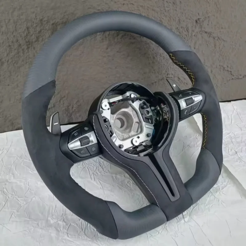 Car Steering Wheel Carbon Fiber Leather Suede For BMW F10 F20 F30 M1 M2 M4 M5 M6 F21 F80 F45 E92 E90 E70 E71 Accessories