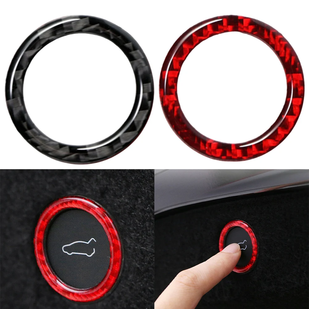 Trunk Switch Cover Carbon Fiber Cover Car Trunk Enhancement Enhanced Durability For Tesla Model 3 2024 Trunk Switch
