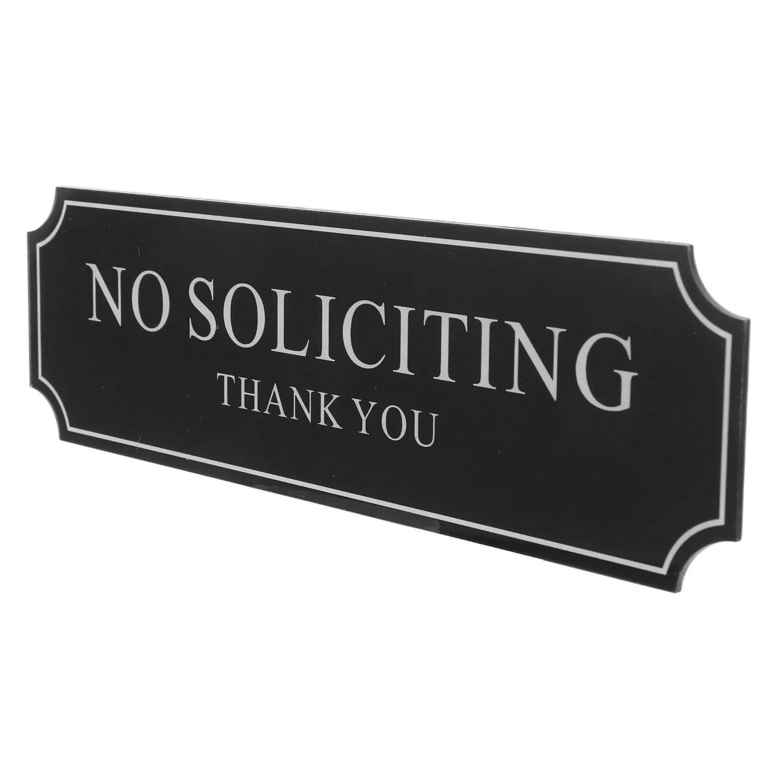 

Weather Resistant No Soliciting Sign Acrylic Self Adhesive Decal for Doors Windows No Solicitation Sticker for Business