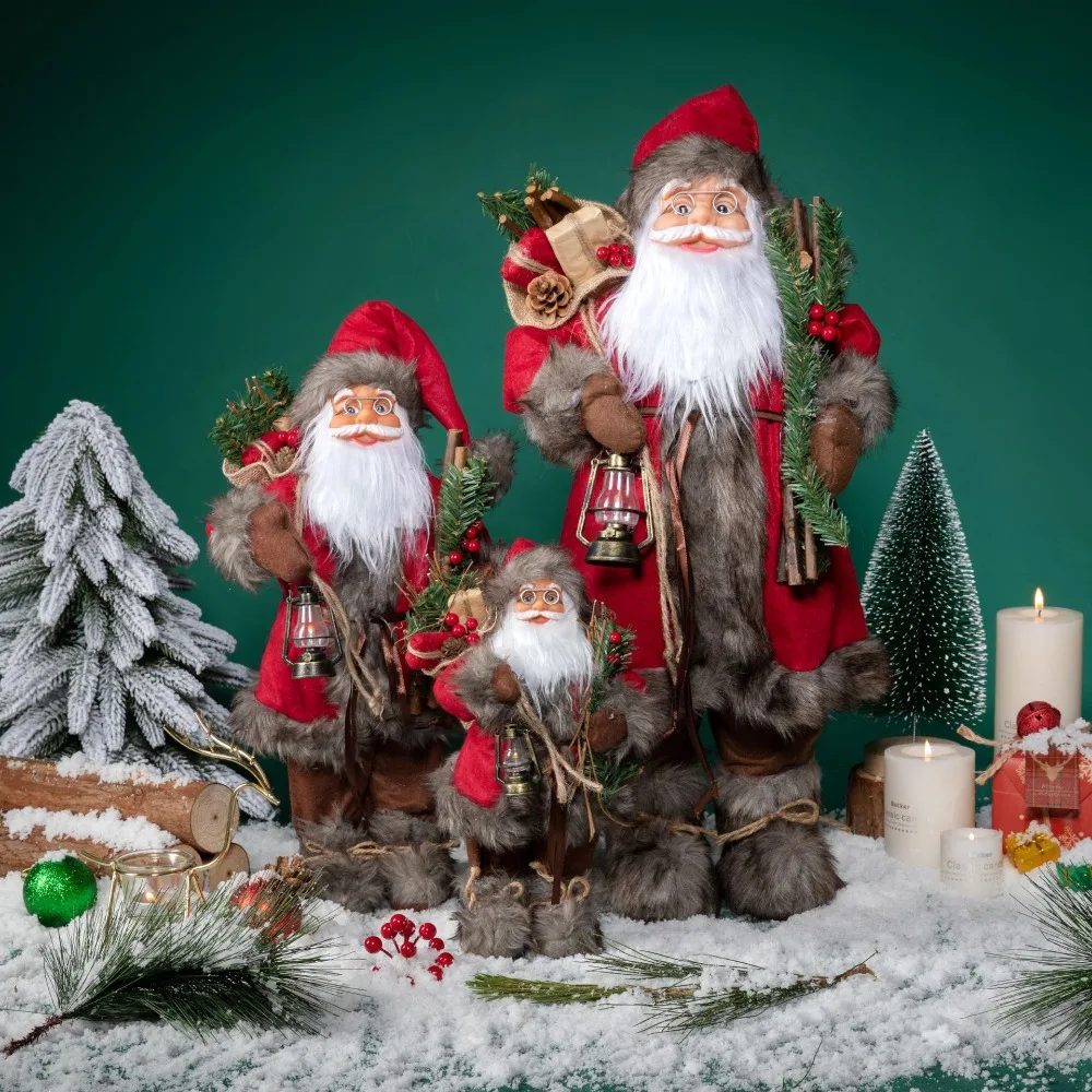 

1PC 30cm Santa Claus Christmas Ornament Xmas Doll Gift for Children Home Wedding Christmas Tree Decorations Festive Supplies