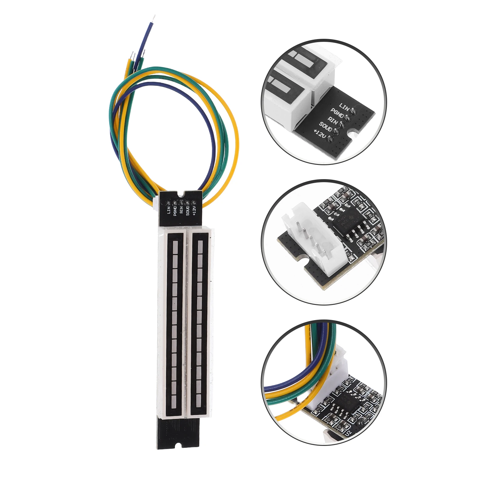 

1 Set Dual 12-Bit Led Music Audio Signal Indicator Light With Wire For Home Auto Sound Systems Adjustable Speed Compact Durable