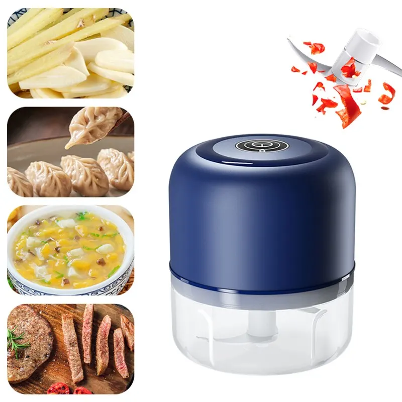 1 PCS Portable Electric Garlic Puree USB Rechargable Food Grinder Chili Vegetable Crusher Masher Kitchen Accessories