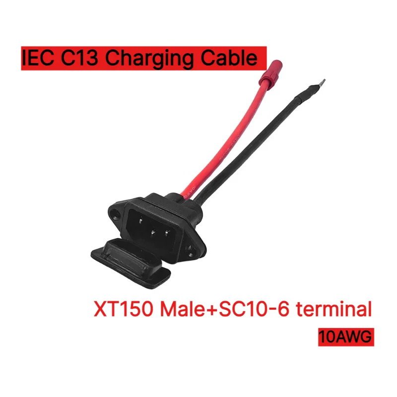 Outdoor Solar Charging Cable 10AWG Pure Copper XT150 Male Adapter with SC10-6 Terminal Lug for Solar Panel Portable Generator