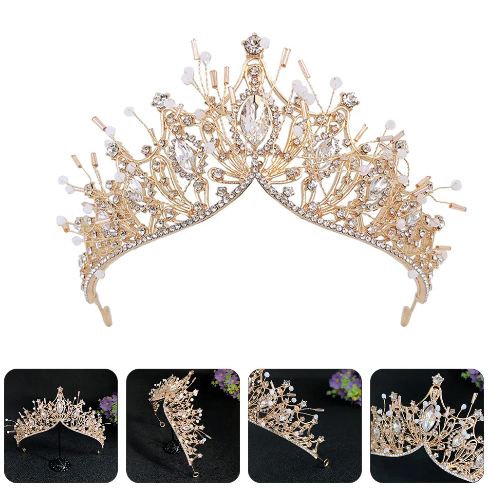 

1Pcs Crown Hair Accessory Romantic Jewel Scrolls Stylish Lightweight Elegant Birthday Party Wedding Beautiful Hair Prop