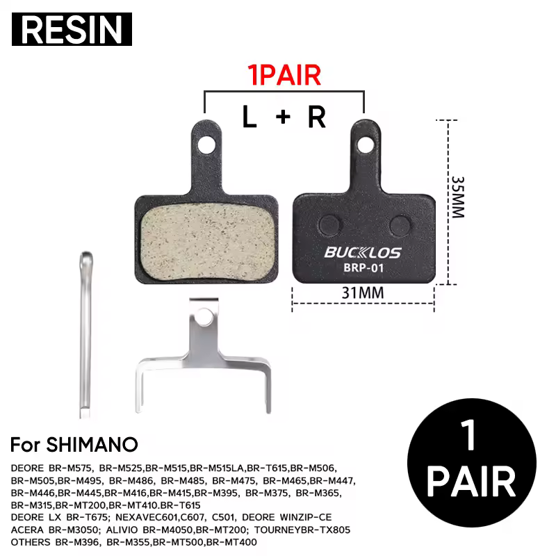 BUCKLOS Bike Brake Pad Resin Disc Pads For SHIMANO B01S Wear-resistant MTB Bicycle Hydraulic Brake Pad for B03S B05S Brake Parts - Image 9