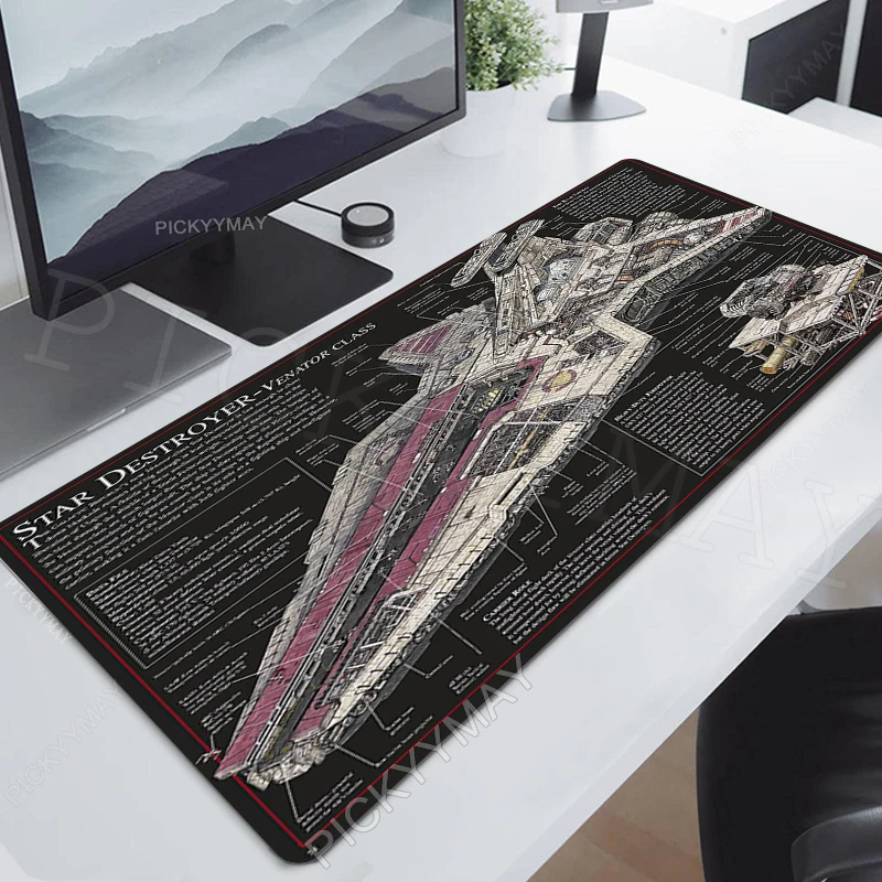 

Mouse Pads Spacecraft Drawings Table Mats Computer Mousepad Company Big Desk Pad 100x55cm Large Gamer Mousepads Mouse Mat