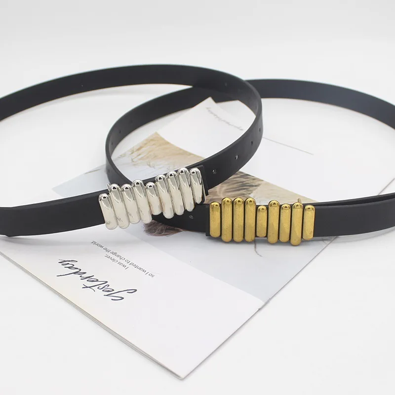 حزام نسائي عصري - لهجة سبائك ذهبية عتيقة، حزام خصر قابل للتعديل لملابس غير رسمية ومكتبية، مثالي للسراويل وفساتين ماكسي #1