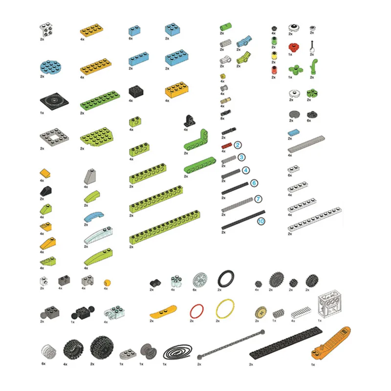 Conjunto de Construção Robótica para Crianças, Blocos de Construção Compatível com Wedo2.0, Brinquedos Educativos DIY, Robô de Programação, Alta Tecnologia, 45300