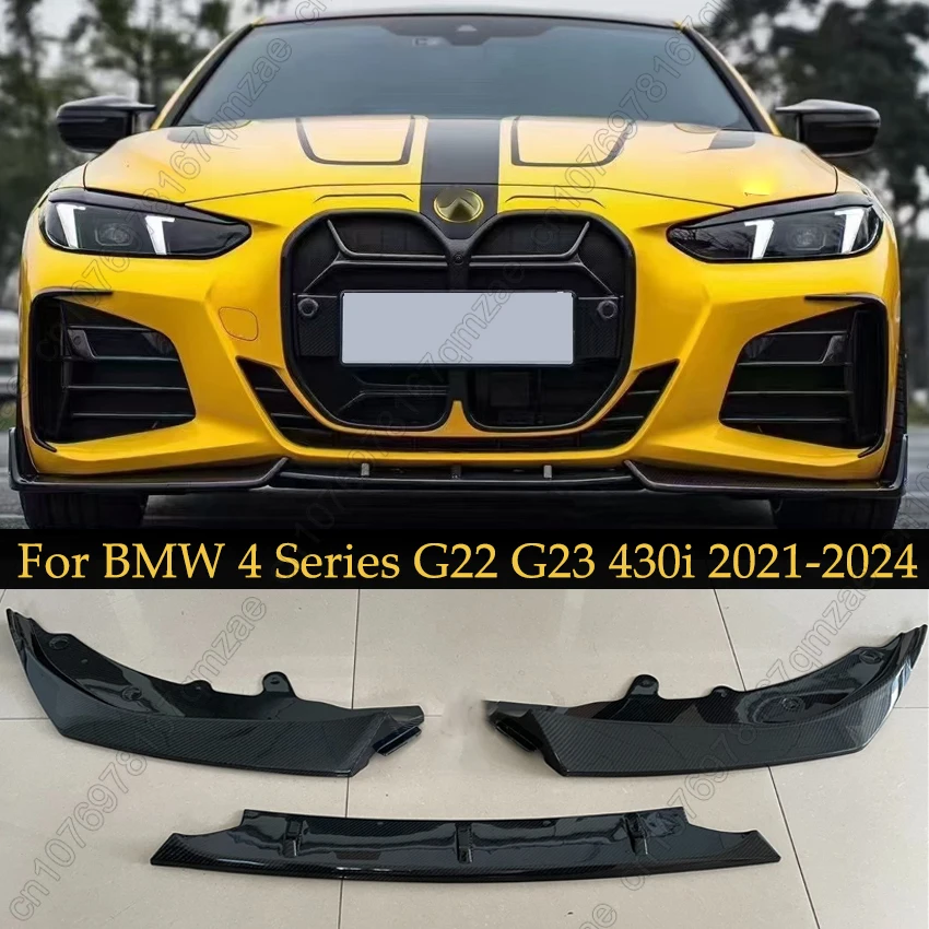 

3 шт. спойлер на передний бампер для BMW 4 серии G22 G23 420i 430i 430d M440i M Sport 2021-2024, автомобильный защитный чехол, комплекты кузова