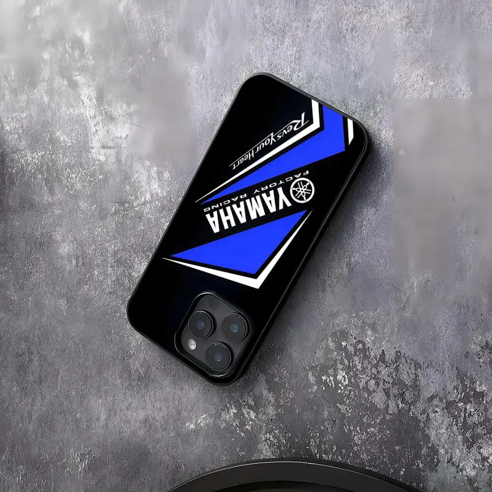 Motorrad Klassik Y-YAMAHAS L-LOGO Handyhülle für iPhone 17 Air 16 15 14 Plus 13 12 11 Pro Max Zweifarbige Harte PC Mode Schutzhülle