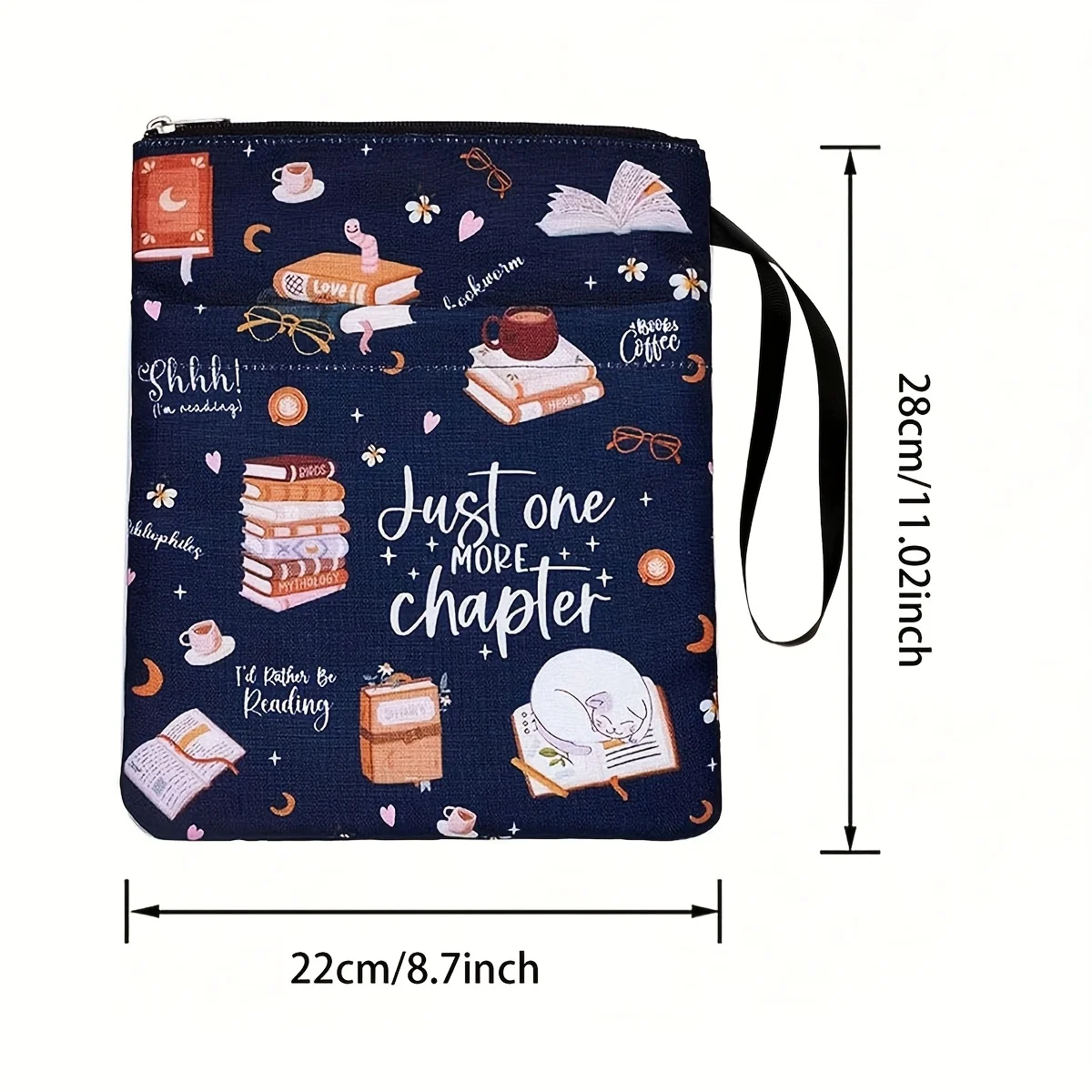 1 غلاف كتاب "فقط آخر" مع سحاب وجيب أمامي - توضيح مضحك، مناسب لغطاء الكتب الورقية