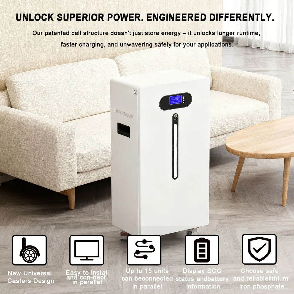 Factory Price 25.6/51.2V LiFePO4 Lithium Ion Batteries 100/200/280/314Ah Home Energy Storage System Lithium-ion Batteries