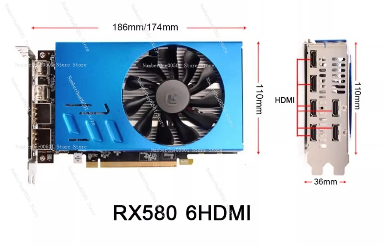 6HDMI Multi Monitor Graphics Card R7350 6HDMI 2G