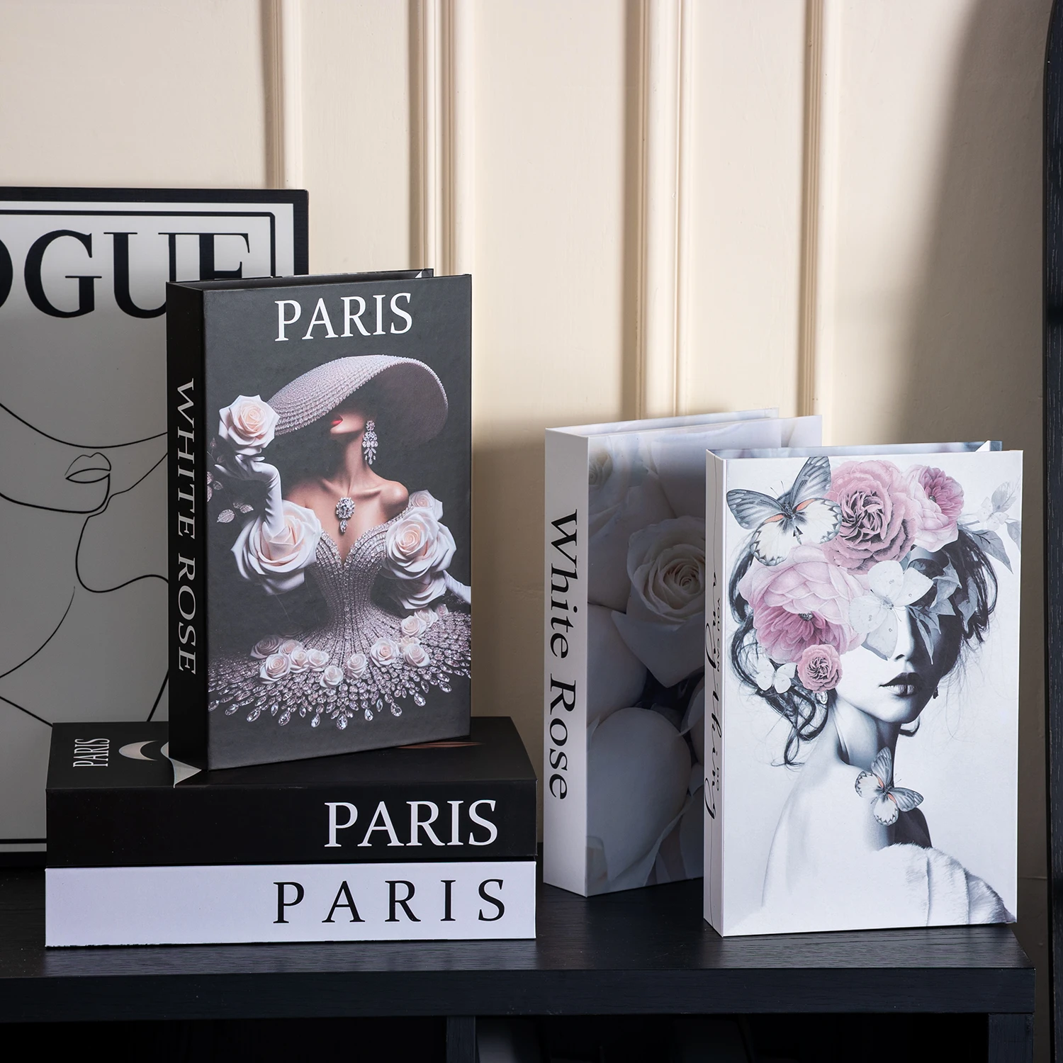 الشمال نمط الكتب وهمية الديكور غطاء مجلة الموضة غرفة المعيشة ديكور طاولة القهوة صندوق تخزين الحلي المنزل إضافية #1