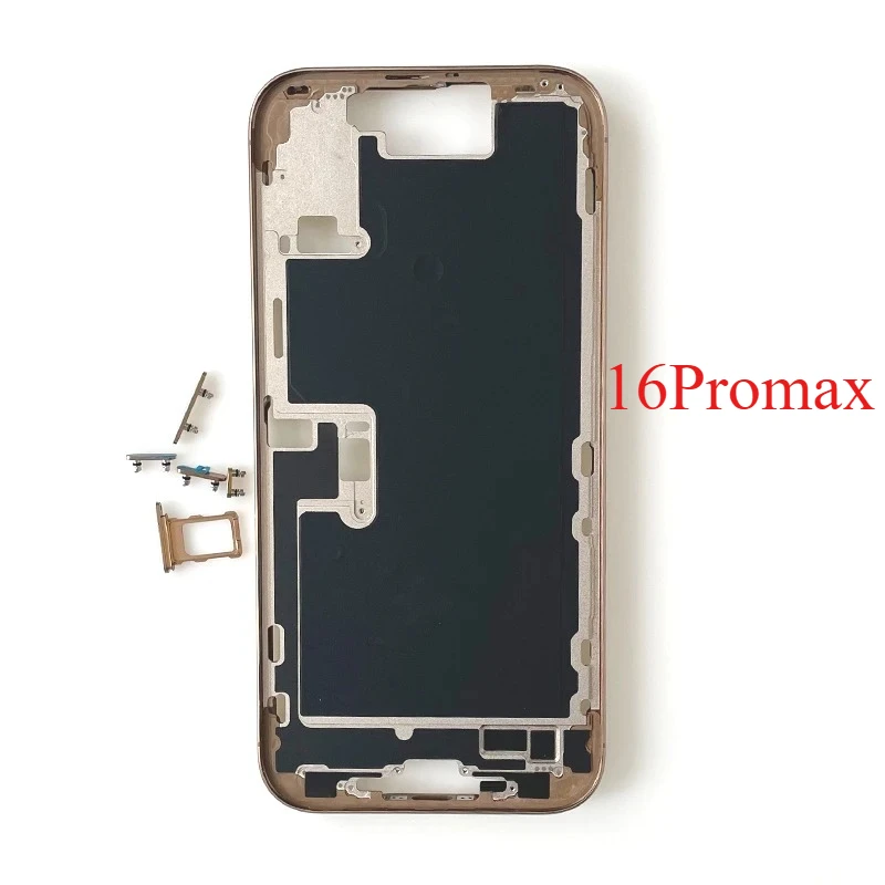 For iPhone 16 Pro Max Middle Frame Bezel Housing Side Button