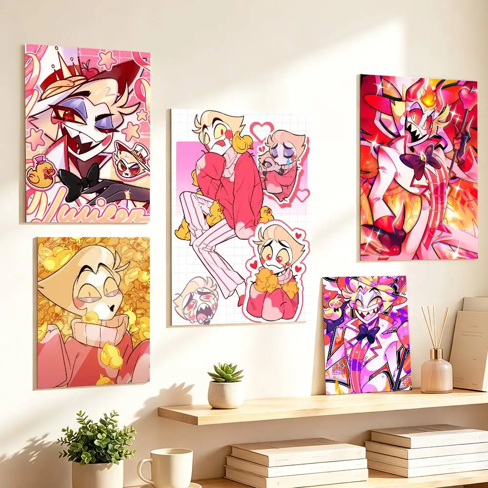 Cool Hazbin Hotel L-Lucifer Poster HD Self Adhesive Waterproof Wall Art Ideal for Home Office Dorm Gift