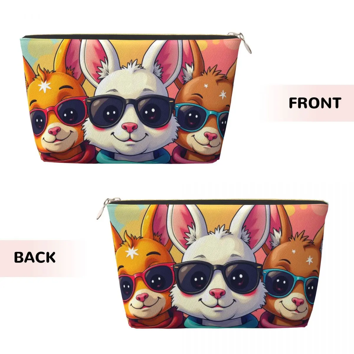 Funny Capibaras Kawaii Cute Makeup Bag Y2K Emo Harajuku Streetwear Skincare Organizer Toiletries Pouch Washbag