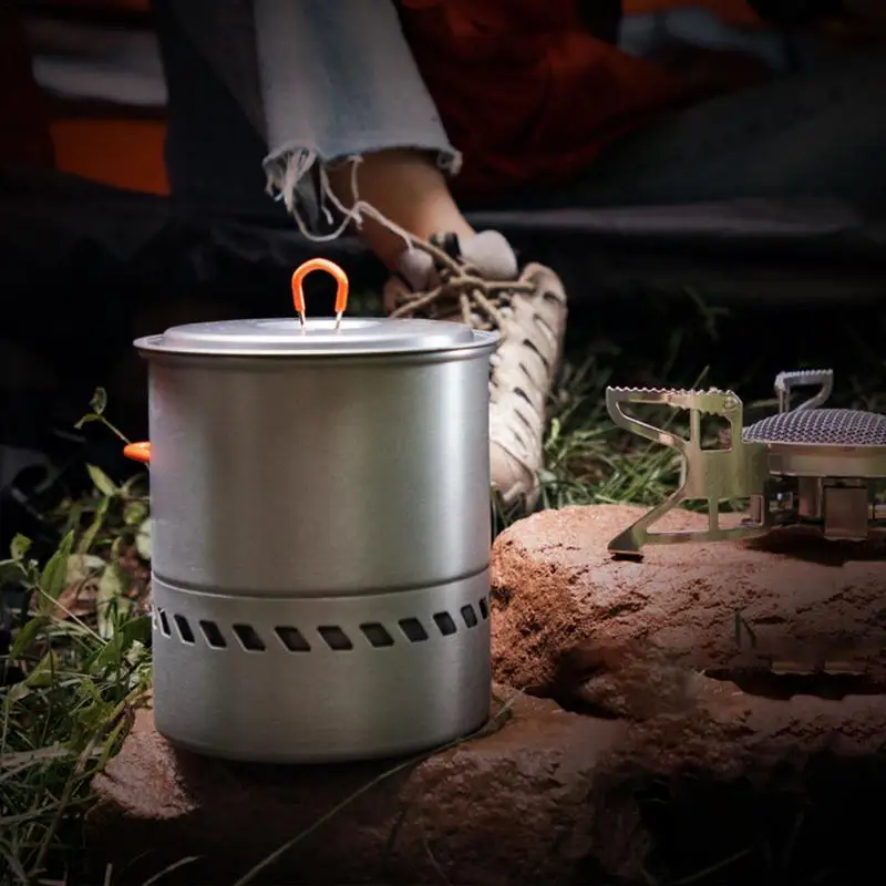 

Backpacking Cooking Pot Hiking Cooking Pot Campfire Cooking Equipment Portable Stove Picnic Utensils Camping Accessories For