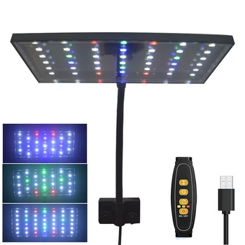 USB Aquarium LED Light Full Spectrum Aquatic Plant Grow Lamp Fish Tank Adjustable…