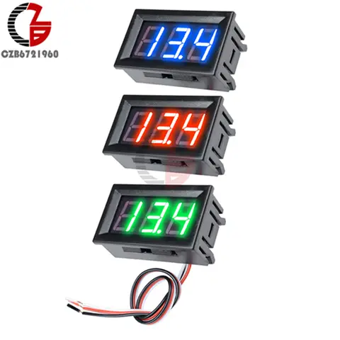 Digital Volt Meter 12V Car Motorcycle diymore