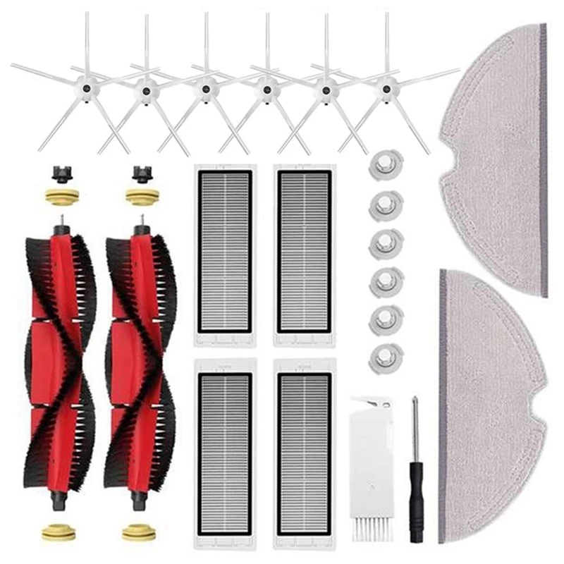 1 Set Bagian Pel Filter Hepa Sikat Sisi Utama untuk Xiaomi Roborock S5 S502-00 S502-02 S5 Max S6 S6 Maxv S6 Vakum Robot E4 Murni