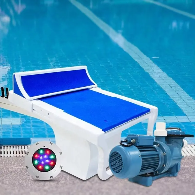 

Complete swimming pool equipment set Pool accessories Skim cleaning brush Chair ladder Skim pool cleaning