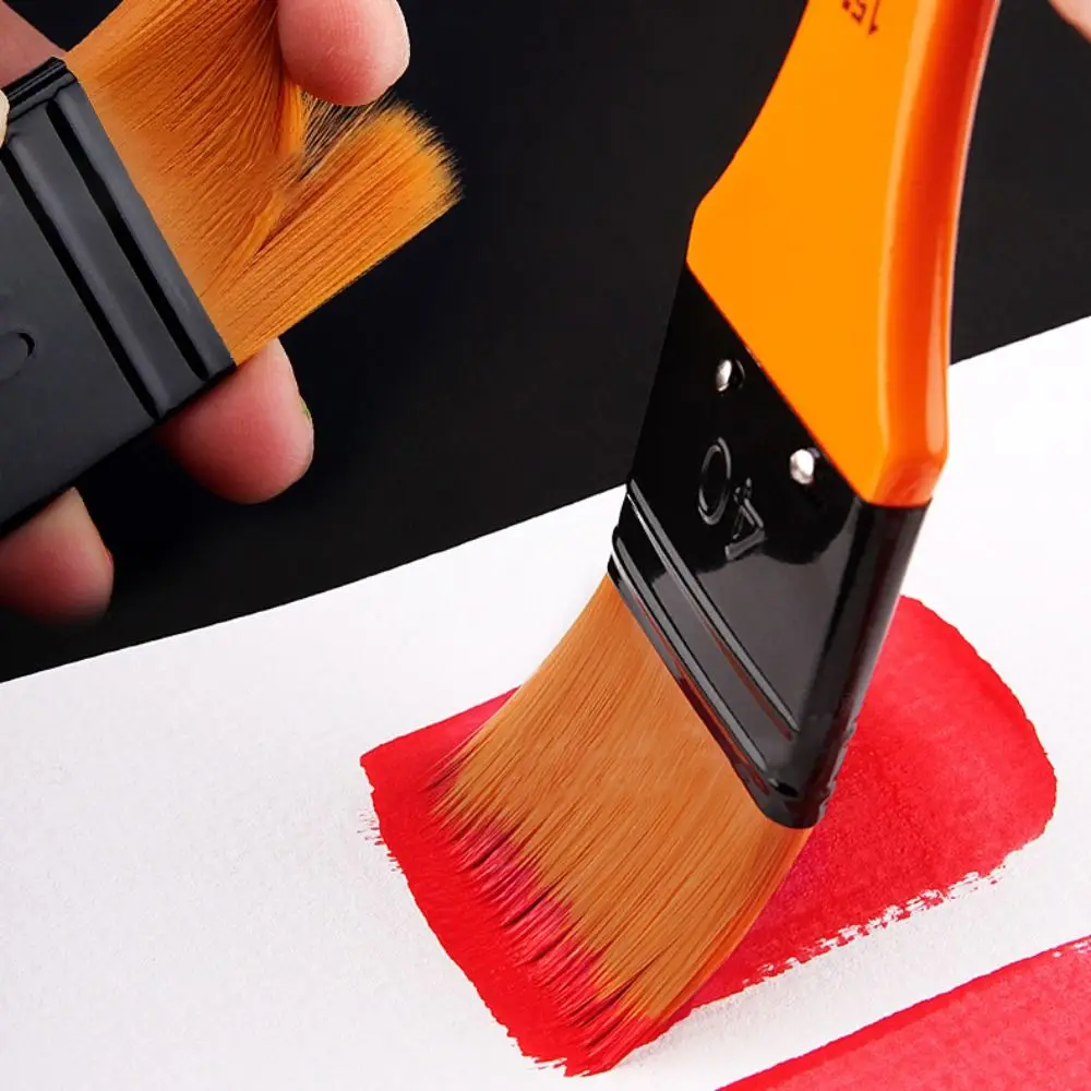 6pcs/set Good Pigment Adsorption Watercolor Paint Brush Flexible Brushstrokes Wooden Pen Holder Painting Brush Smooth Painting