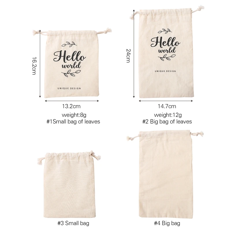 20Pcs Cotton Bags Gift Drawstring Pouch Gift Box Packaging Bags Jewelry Display Wedding Sack Burlap Bag DIY Kids Toy Storage Bag