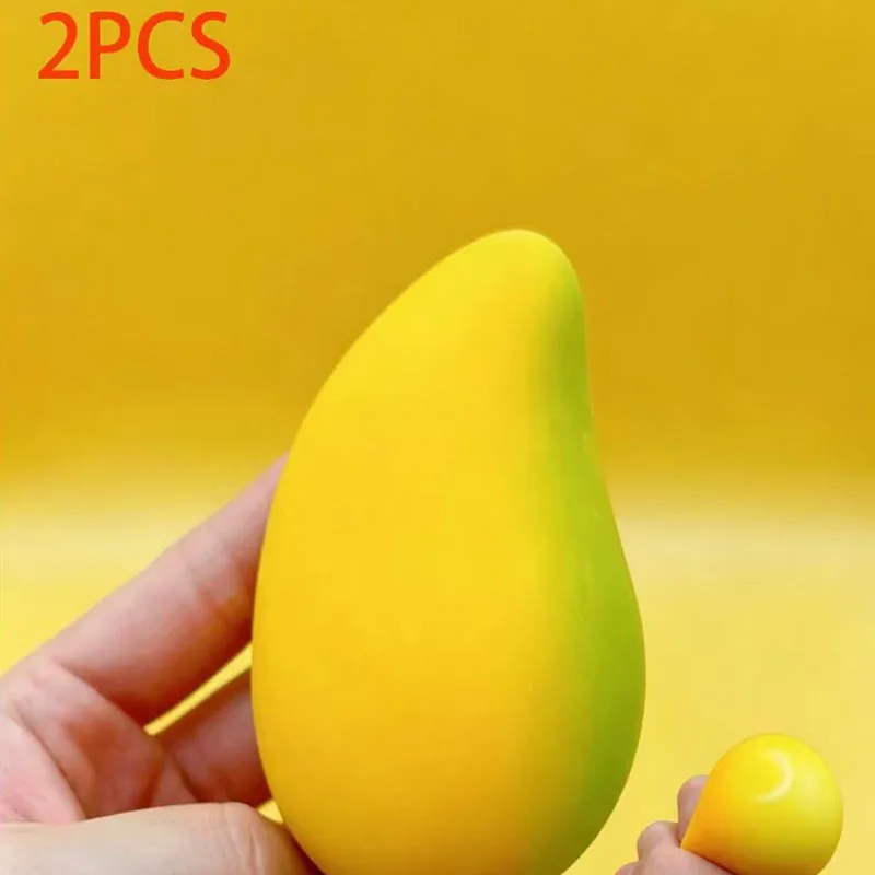 1/2/3 Stück mangoförmiges, langsam aufsteigendes Squishy-Spielzeug, sensorisches Quetschspielzeug zur Stresslinderung, Geburtstagsgeschenk für Erwachsene zum Schulanfang